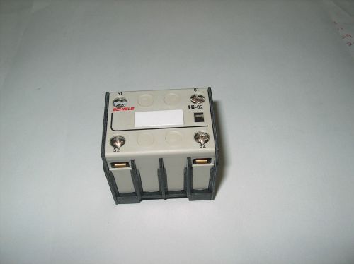 SCHIELE  AUXILLARY CONTACTOR  BLOCK  FRONT MOUNT Hi-02 2 X NC CONTACTS * NEW *