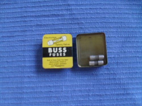 Vintage BUSS Glass Tube Fuse AGA 3 (Formally Called IAG) Box &amp; 2 Fuses