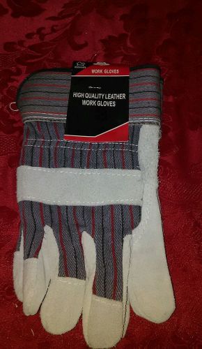 HOMEMATE HIGH QUALITY  LEATHER  WORK GLOVES - NWT BONUS!