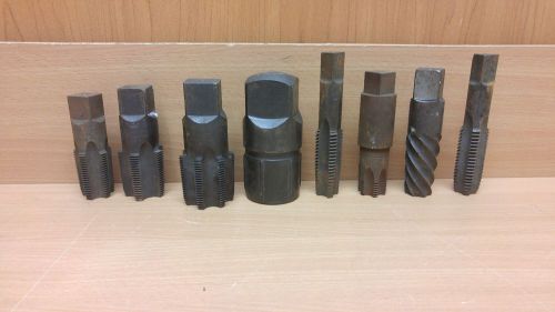 Assorted 8 Pc. Machinist Metalworking Thread Tap Drill Bit Ridgid Wells CTD GTD
