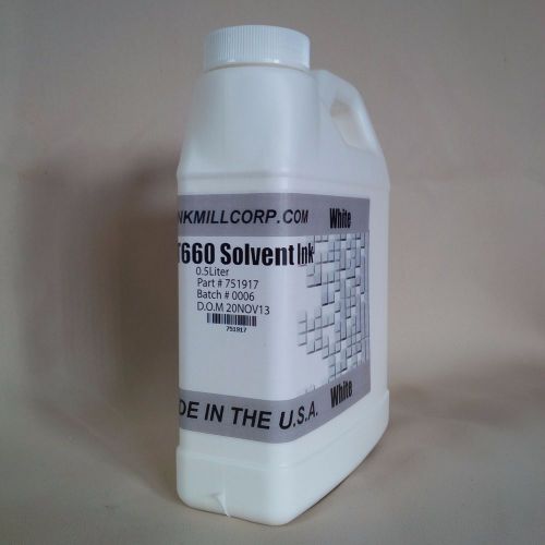 Rastek T660 Printer Solvent Ink - 1/2 ltr. WHITE (751917)