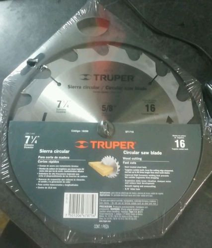 Truper st-716 circular saw blade 7-1/4&#034; for wood 16 teeth for sale