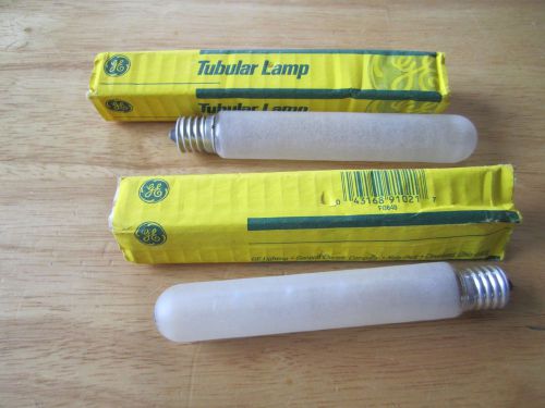 2 General Electric FG648 Clear 20W Tubular Light Bulb Lamps