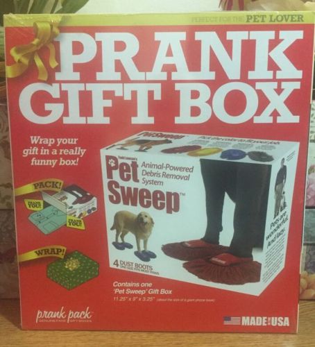 Prank Pack Genuine Fake Gift Box Pet Sweep