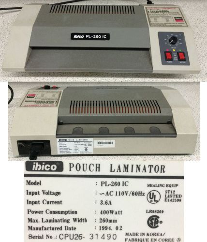 Ibico binding systems pl-260 ic 12&#034; pouch heavy duty laminator for sale