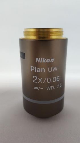 Nikon CFI Plan UW 2X / 0.06 Inifinity/- WD 7.5 Brightfield Microscope Objective