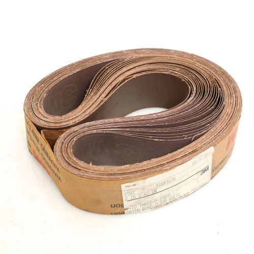 3M Fabrilok 150 Grit 2&#034; Wide 42&#034; Long Resin Bond Cloth Belts Pack of 24