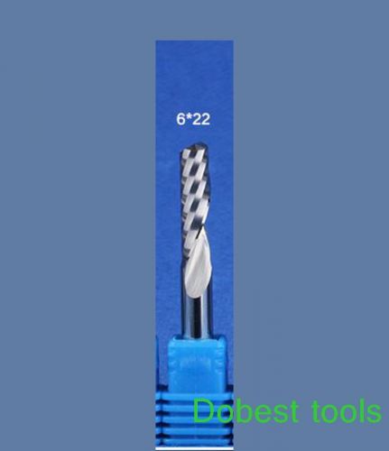 2pcs single flute woodworking engraving AA acrylic PVC Aluminum CNC 6*22mm