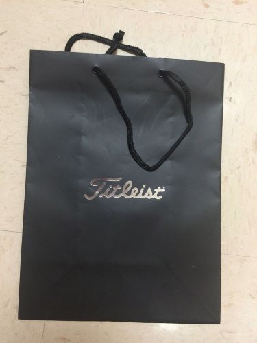 (10) titleist foil hot stamp merchadise bags 15&#034; x 10&#034; x 5&#034; - black for sale