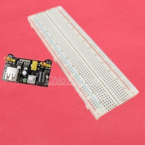 Mb102 breadboard power supply module 3.3/5v+ solderless bread board pcb 830point for sale