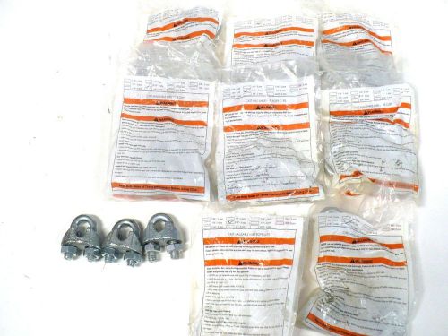 New 24 Cast Malleable Galvanized Wire Rope Cable Clips, 5/16&#034;- Free Shipping