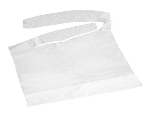 Waterproof Disposable Plastic Bibs with Crumb Catcher (Case of 500)