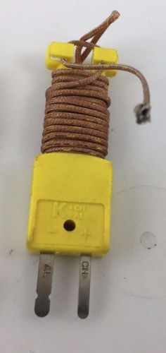 Omega mini k type thermocouple plug probe wire with cable management for sale