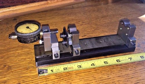 BENCH MICROMETER PRECISION GAGE FIXTURE 8&#034; X 2&#034; BRYANT INDICATORS V BLOCKS