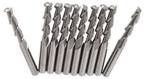 Emy 10pcs 1/8 inch 3.175mm carbide flat nose 17mm end mill cnc router bits set for sale