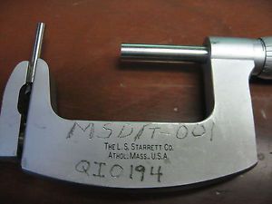 STARRETT- MODEL 220 MULTI-ANVIL MICROMETER- (RANGE 1 - 2&#034; X .001&#034;)-(ITEM J9)