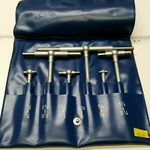 Vintage Brown &amp; Sharpe 591-20 6 Piece Telescoping Gauge Set USA 1/2&#034; thru 6&#034;