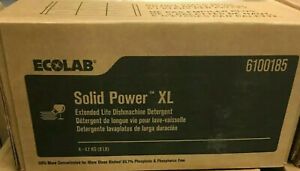 ECOLAB 6100185  4 / 9 lbs. Solid Power Xl Dishwasher Machine Detergent Case