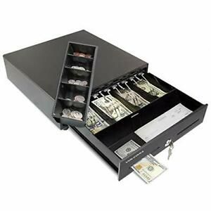Mini Cash Register Drawer for Point of Sale POS System with 4 Bill 5 Coin Cas...