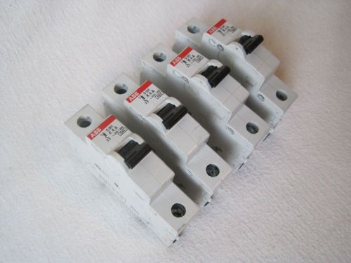 Lot of 4, abb s201-k1a circuit breaker, 1a,  133/230v, 1 poles for sale