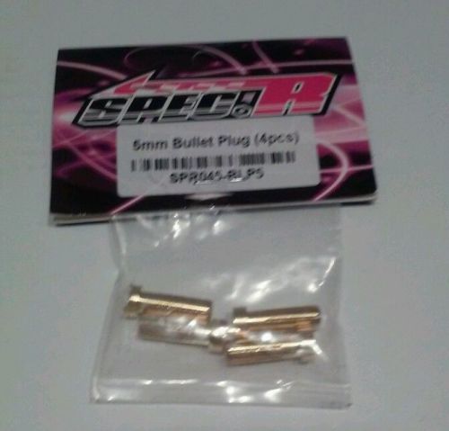Spec r rc battery 5mm male plug bullet connector 4 pcs,xray,tamiya,yokomo,ae for sale