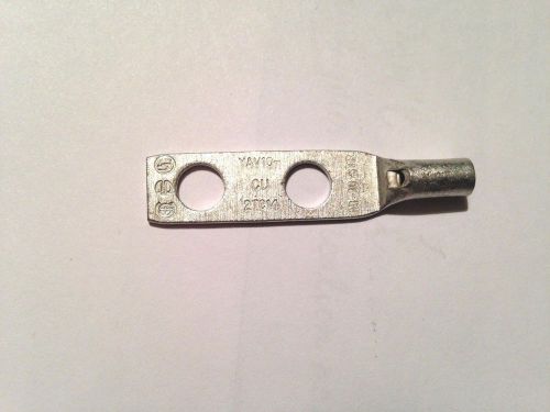 Pkg. of 10 lugs 10-14 awg 2 hole  1/4&#034; 5/8&#034; spacing  yav10cu-2tc14 for sale