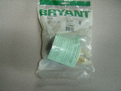 BRYANT 71230NP NEMA L12-30, 3P 3W 30A 480vac Grounding Locking Plug NEW