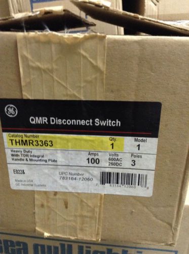 Ge  qmr disconnect switch thmr3363 new in box 100 amp 3 pole 600 volt for sale