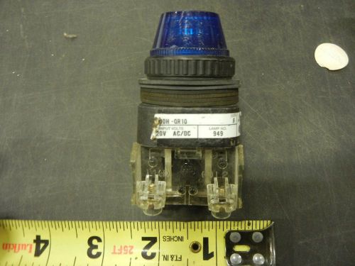 Pilot light, 30.5MM, Nema 4X, 120VAC/DC, Blue, Allen-Bradley: 800H-QR10B