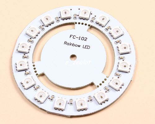 Ws2811 5050 rgb led lamp panel module round 16-bit 60mm 5v rainbow led arduino for sale