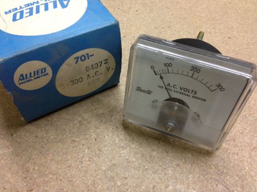 701-8407Z Allied Panel Meter 0-300 AC Volts NIB