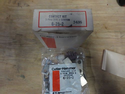 Cutler Hammer 6-25-2 Contact Kit 3 pole size 3 citation new