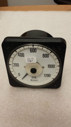 *NICE* CROMPTON INTRUMENTS  PANEL METER 077-05RA HGXX 4  (0-1200)