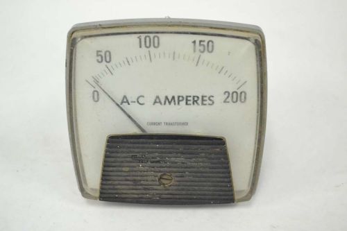 General electric ge 50-250340lsrl1 0-200 ac amp amperes ammeter meter b341747 for sale