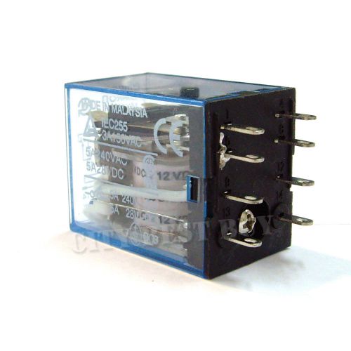 5 x omron my2nj j my2n my2 hh52p-l dc 12v 8pin 5a power relay coil dpdt for sale