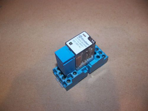 Qty8 finder 4pdt 55.34.8.120.0030 relay din rail base / rc suppressor module for sale