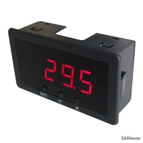 Red LED -30~200°C 4Digits Temperature Controller DC5~24V Built-In 2 relays+Sensor