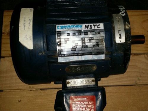 Marathon 1-1/2 hp electric motor model vj 143ttf58001ad for sale