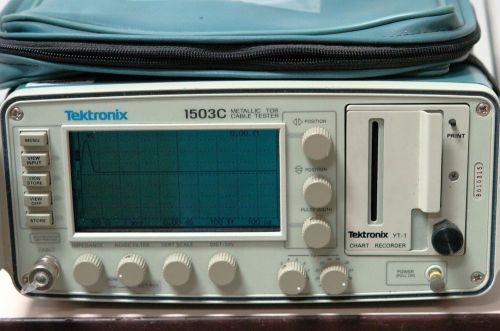 Tektronix 1503C Metallic TDR Cable Tester w/Option 04 YT-1 Chart Recorder