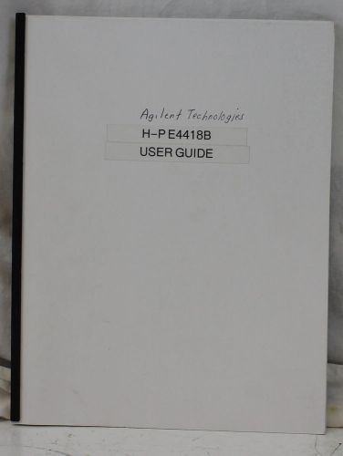 HP E4418B Power Meter User&#039;s Guide  Manual Agilent