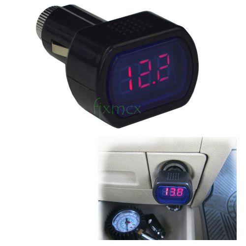 Led car battery electric cigarette lighter voltmeter voltage meter gauge tester for sale