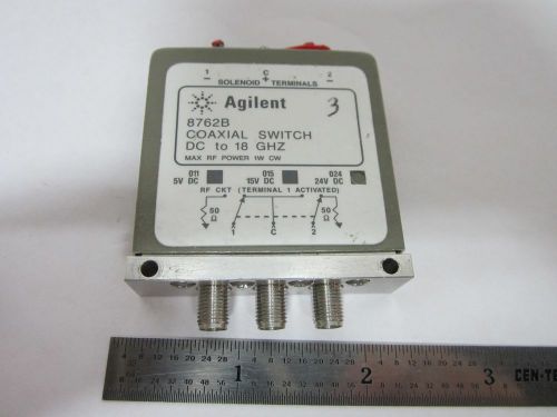 AGILENT HP COAXIAL SWITCH 8762B RF MICROWAVE FREQUENCY BIN#1E-M-2