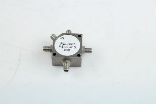 RF POWER DIVIDER 4 WAY 10 - 1000MHz PULSAR O DEG 1 WATT P4-07-413