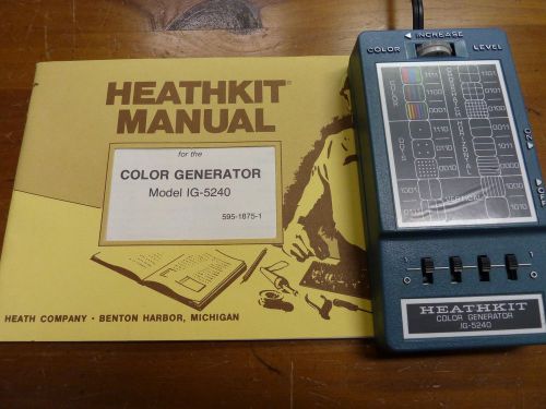 HEATHKIT COLOR DOT CROSSHATCH GENERATOR IG-5240 WITH MANUAL