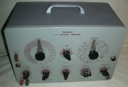 HEATHKIT T.V. ALIGNMENT GENERATOR UNTESTED 1960s GOOD-CONDITION OSCILLATOR METAL