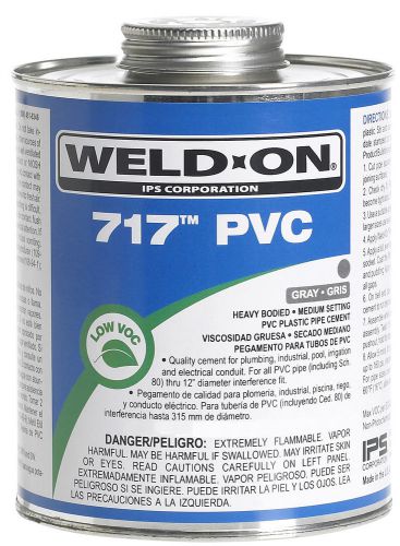 IPS Weld-On 10145 717 PVC Cement, Gray - 1 Quart