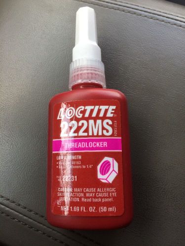 Loctite 222MS Low Strength Threadlocker PN: 22231 Exp: 03/16 Purple - NEW 50 ml