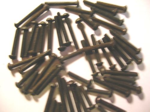 BOLTS 6-32  1/2&#034; 3/4&#034; &amp; 1&#034; BLACK BRASS ? APP 600 MIXED SIZE  2 lb 3 oz