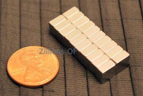 20 Neodymium Block Magnets 1/4 x 1/4 x 1/8 Strong N48