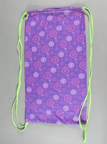 Backpack drawstring bag cycling rucksack knapsack biker jd-21 purple flowers for sale